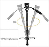 YUNTENG VCT-288RM SLR Camera Monopod Camera Support Foot Hydraulic Head Professional Photography Stand, Height: 1.48m