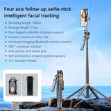 Selfie Stick 3-in-1 Gimbal Stabilizer Telescoping AI Face Recognition 180cm Multi-Function