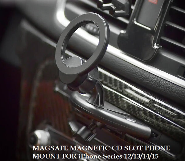 Car CD Slot Holder Magsafe Magnetic Suction Holder 360° Adjustable for iPhone Series 12/13/14/15