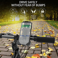 Load image into Gallery viewer, Universal Phone Holder with Adjustable Strap for Bike Bicycle E-Bike Scooter One Touch Open Support Phone Size up to 7.2&quot;
