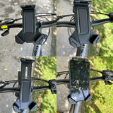 Universal Phone Holder with Adjustable Strap for Bike Bicycle E-Bike Scooter One Touch Open Support Phone Size up to 7.2"