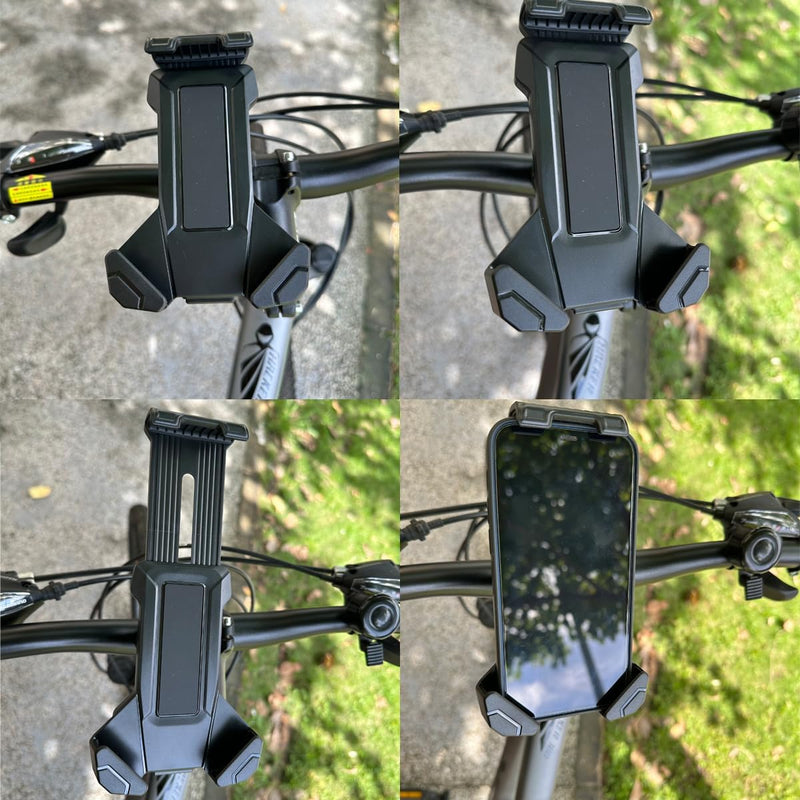 Universal Phone Holder with Adjustable Strap for Bike Bicycle E-Bike Scooter One Touch Open Support Phone Size up to 7.2"