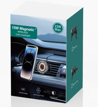 Load image into Gallery viewer, 15W Magnetic Magsafe Wirless Car Charger Holder for Car Air Vent with Anti Fall Hook Clip
