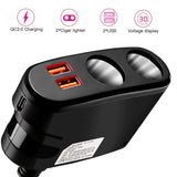 2 Sockets (2x60W) 2 USB Port (QC3.0) & 1 Type C PD 20W Output Car Power Adapter