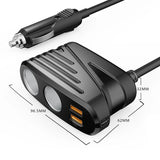 2 Sockets (2x60W) 2 USB Port (QC3.0) & 1 Type C PD 20W Output Car Power Adapter