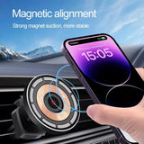 15W Magnetic Magsafe Wirless Car Charger Holder for Car Air Vent with Anti Fall Hook Clip