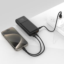 Load image into Gallery viewer, iQuick POWER SQUARE 0 Digital Display Power Bank 10000mAh 22.5W LED Display (1*USB Type-C/2*Type-A) - Black
