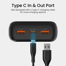 Load image into Gallery viewer, iQuick POWER SQUARE 0 Digital Display Power Bank 10000mAh 22.5W LED Display (1*USB Type-C/2*Type-A) - Black
