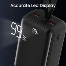 Load image into Gallery viewer, iQuick POWER SQUARE 0 Digital Display Power Bank 30000mAh 22.5WLED Display (1*USB Type-C/2*Type-A) - Black
