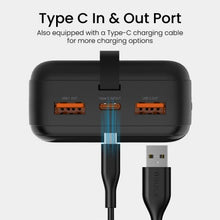 Load image into Gallery viewer, iQuick POWER SQUARE 0 Digital Display Power Bank 30000mAh 22.5WLED Display (1*USB Type-C/2*Type-A) - Black
