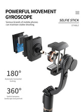 Load image into Gallery viewer, Handheld Gimbal 1-Axis Stabilizer for Smartphone Bluetooth Remote Control Selfie Stick Tripod Stand for iPhone Android Mobile (Q08)
