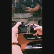 Load and play video in Gallery viewer, 360° Universal Rotatable with Flexible Robotic Arms to support various Viewwing Angles One Touuch Phone Bracket support phone size from size up to 11cm
