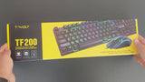 T-wolf Tf200 Gaming Keyboard Usb Floating Manipulator Feel Wired Gaming Keyboard And Mouse Set