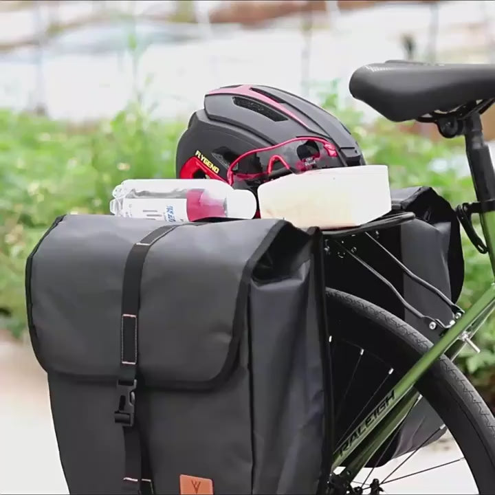 RZAHUAHU Bicycle Rear Seat Bag Multifunction Trunk Pannier Bag Water Resistant Road Bike (1 Piece ONLY) YA-1631