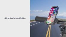 Load and play video in Gallery viewer, Universal Phone Holder with Adjustable Strap for Bike Bicycle E-Bike Scooter One Touch Open Support Phone Size up to 7.2&quot;
