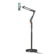 Load image into Gallery viewer, X&amp;X 1.75m Lazy Bed Mobile Phone Tablet Floor Holder 360 Flexible Arms Adjustable Aluminum Mobile Phone Tablet PC Stand
