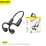 Awei A886BL Air Conduction Headphones Wireless Bluetooth Earphone with Mic Hifi Hanging TWS Earbuds