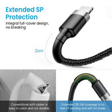 Load image into Gallery viewer, iQuick Braided Lightning to USB-A Fast Charging Cable 3.0M (Black)
