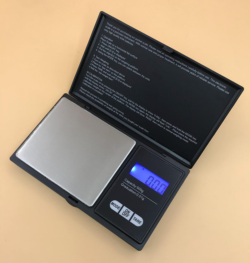 Digital Electronic Scale Mini Pocket Size from 0.01 - 500g (Micro mg) for Weighing Gold Jewellery Medical Herbs etc