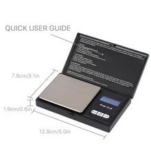 Load image into Gallery viewer, Digital Electronic Scale Mini Pocket Size from 0.01 - 500g (Micro mg) for Weighing Gold Jewellery Medical Herbs etc
