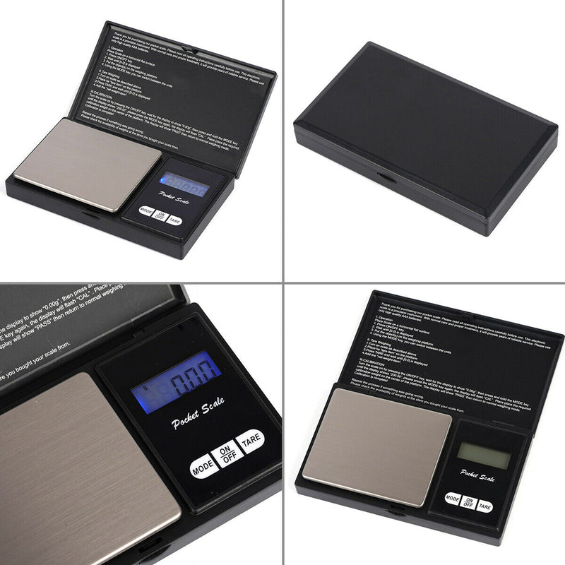 Digital Electronic Scale Mini Pocket Size from 0.01 - 500g (Micro mg) for Weighing Gold Jewellery Medical Herbs etc