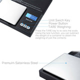 Digital Electronic Scale Mini Pocket Size from 0.01 - 500g (Micro mg) for Weighing Gold Jewellery Medical Herbs etc