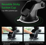 LEEIOO Car Dash & Windshield 360° Rotation Phone Holder with One Touch Lock/Release Support to Size 6.5 Inch