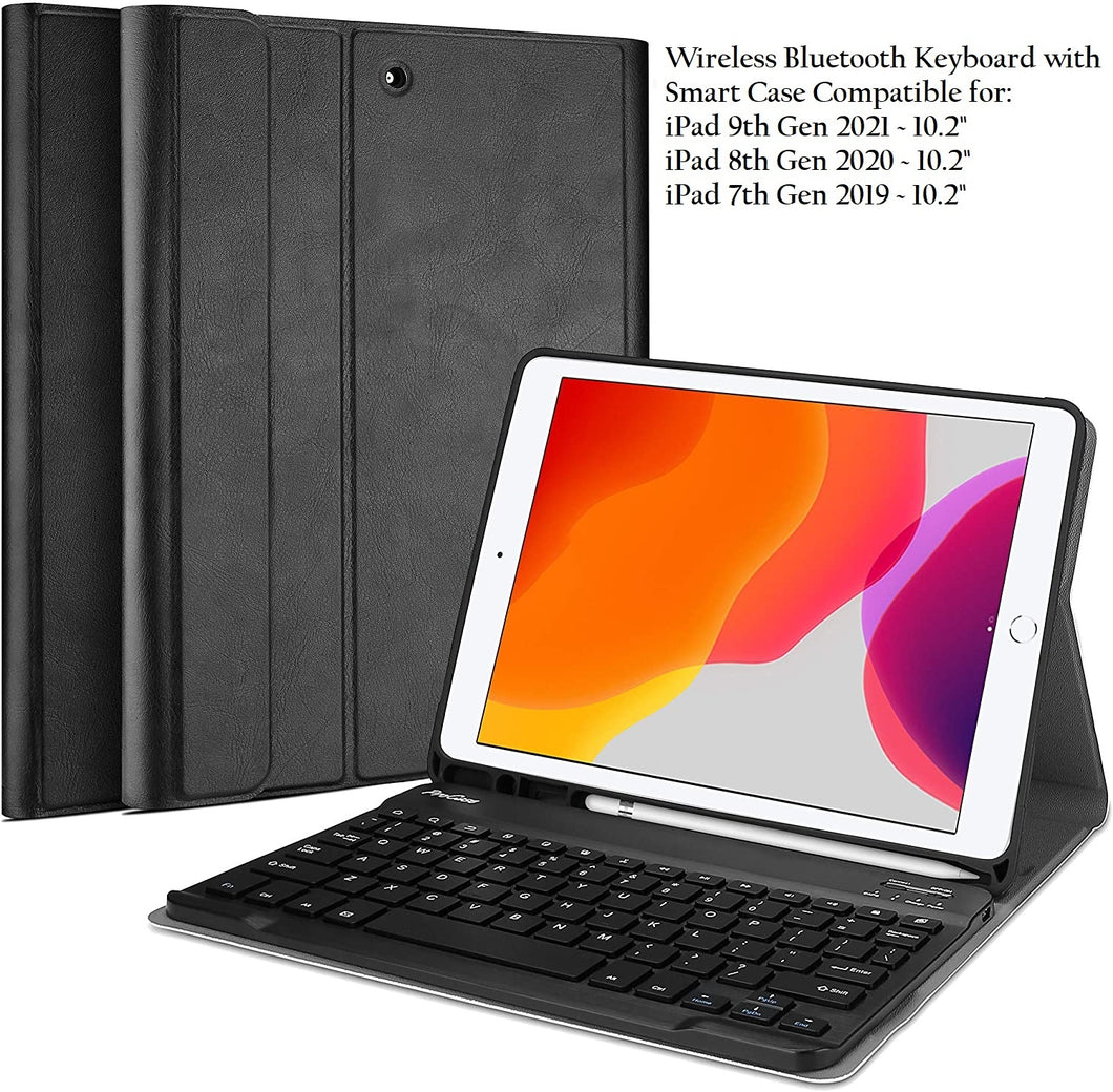 Bluetooth Wirless Keyboard Smart Case For iPad 9th/8th/7th Gen 10.2