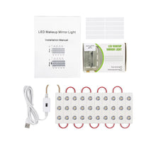 Load image into Gallery viewer, 10 Strings 30 Beads Vanity Mirror Lights, Hollywood Style, Ultra Bright White, Dimmable Touch Control
