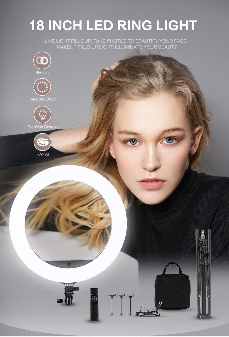 18" inch HQ LED Ring Light Kit with Stand & Remote