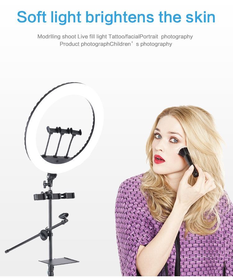 18" inch HQ LED Ring Light Kit with Stand & Remote