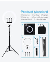 21" inch HQ LED Ring Light Kit with Stand & Remote