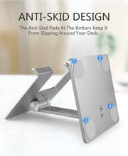Load image into Gallery viewer, Aluminum Foldable Desk Tablet Phone Stand Holder
