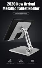 Load image into Gallery viewer, Aluminum Foldable Desk Tablet Phone Stand Holder
