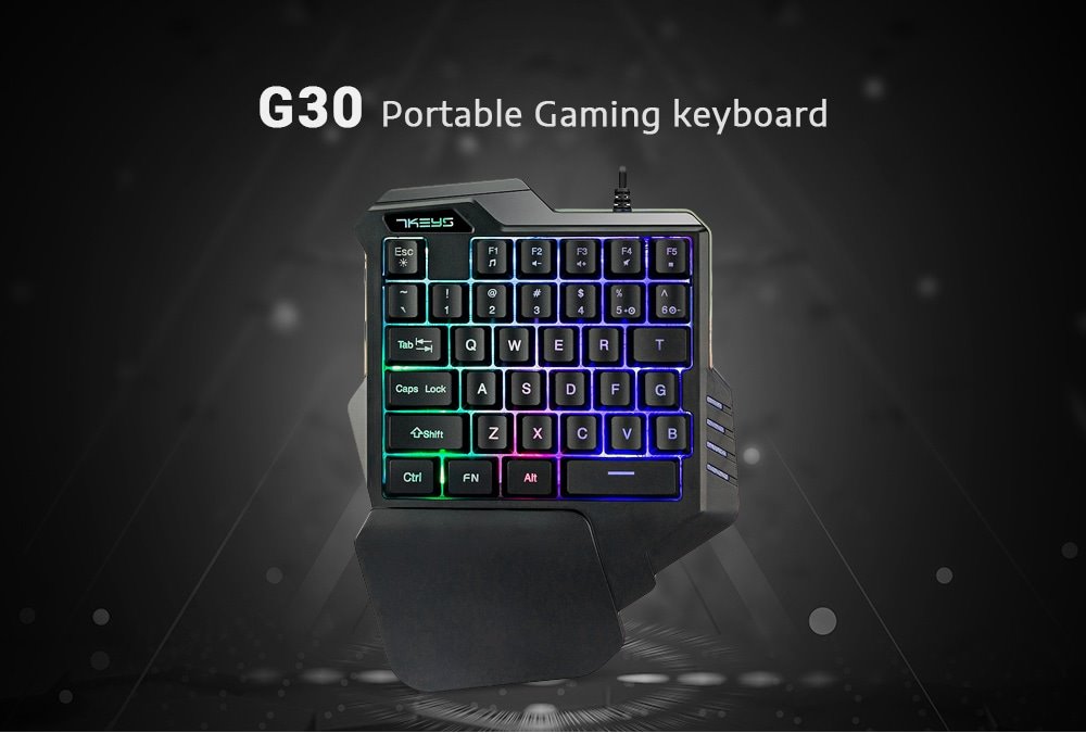 G30 Wired Gaming Keypad LED Backlight 35 Keys One handed F9W7