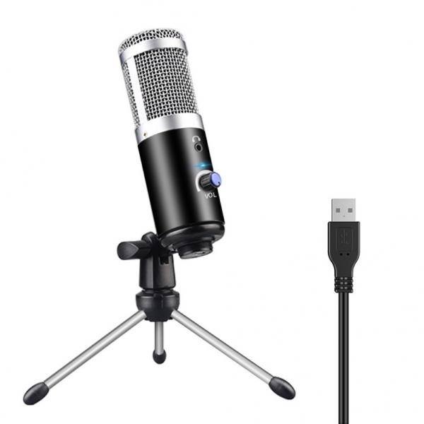 USB Microphone Studio Recording Broadcast Mic with Tripod Stand