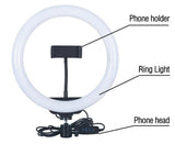 33cm/12.9 Inch LED Ring Light, Dimmable, 3 Color Modes USB Powered with Tripod Stand Extentable to 2.1 Meter