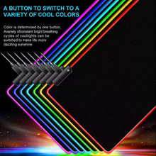 Load image into Gallery viewer, RGB Fabric Luminous Mouse Pad Colourful Glowing USB LED Non-slip RGB 14 Lights Mode Anti Slip USB Powered (300*800*4mm)
