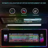 RGB Fabric Luminous Mouse Pad Colorful Glowing USB LED Non-slip RGB 14 Lights Mode Anti Slip USB Powered (400*900*4mm)