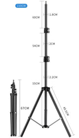 Full Spectrum (Blue, Red & White) 80 LEDs Grow Lights & Tripod Stand 2.1 Meter ,4 Heads Dimmable 4/8/12H Remote