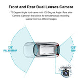 HD 1080P 5.5" Car Dash Cam Ultra-thin Touch Screen Auto Rereview Mirror Video Recorder Dual Camera