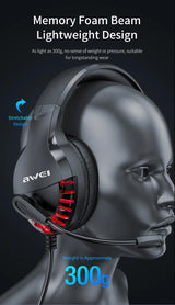 AWEI ES770i Wired Led Gaming Headphone With Microphone Stereo 7.1 Bass Sound Phone/Tablet/PS4/5/PC