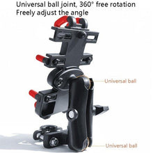Load image into Gallery viewer, 360° Aluminium Motorcycle Bicycle Handle Bar Navigation Mobile Phone Mount
