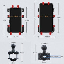 Load image into Gallery viewer, 360° Aluminium Motorcycle Bicycle Handle Bar Navigation Mobile Phone Mount
