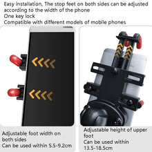 Load image into Gallery viewer, 360° Aluminium Motorcycle Bicycle Handle Bar Navigation Mobile Phone Mount
