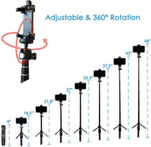 Load image into Gallery viewer, YUNTENG YT-9928N 2 in 1 Extra Long Extendable up to 47cm Selfie Stick Tripod Bluetooth, Phone Tripod Monopod with Wireless Remote Shutter and Tripod Stand Compatible Phone, Go Pro, Light Weight Camera
