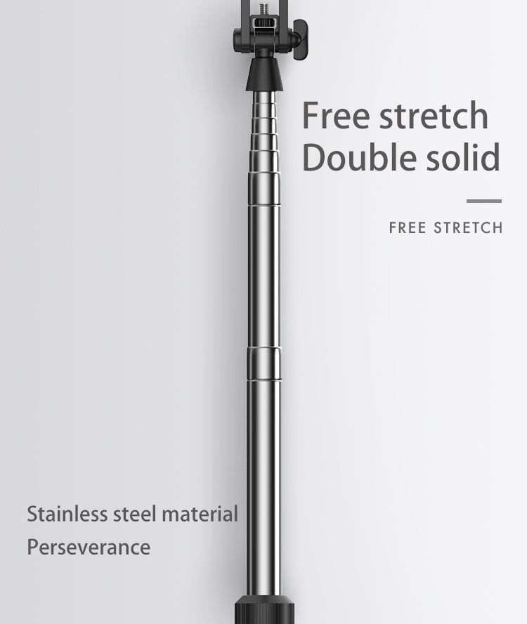 Bluetooth Selfie Stick Tripod, Extendable Selfie Stick up to 160cm with Wireless Remote & Mini Tripod Stand, Stainless Steel 360° Rotation Phone Holder for Phone Go Pro Light Weight Camera