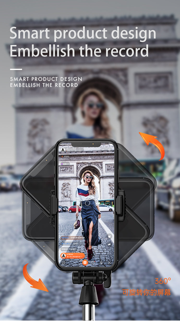 Bluetooth Selfie Stick Tripod, Extendable Selfie Stick up to 160cm with Wireless Remote & Mini Tripod Stand, Stainless Steel 360° Rotation Phone Holder for Phone Go Pro Light Weight Camera
