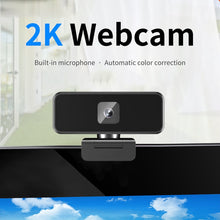 Load image into Gallery viewer, Computer Webcam High-Resolution Plug Play Wide Angle 2K(2048P x 1536P) With Microphone &amp; Auto Focus
