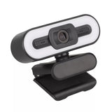 Computer Webcam High-Resolution Plug Play 2K Full HD High Resolution USB Webcam with LED Fill Light/ Microphone/ Auto Focus for PC & Laptop